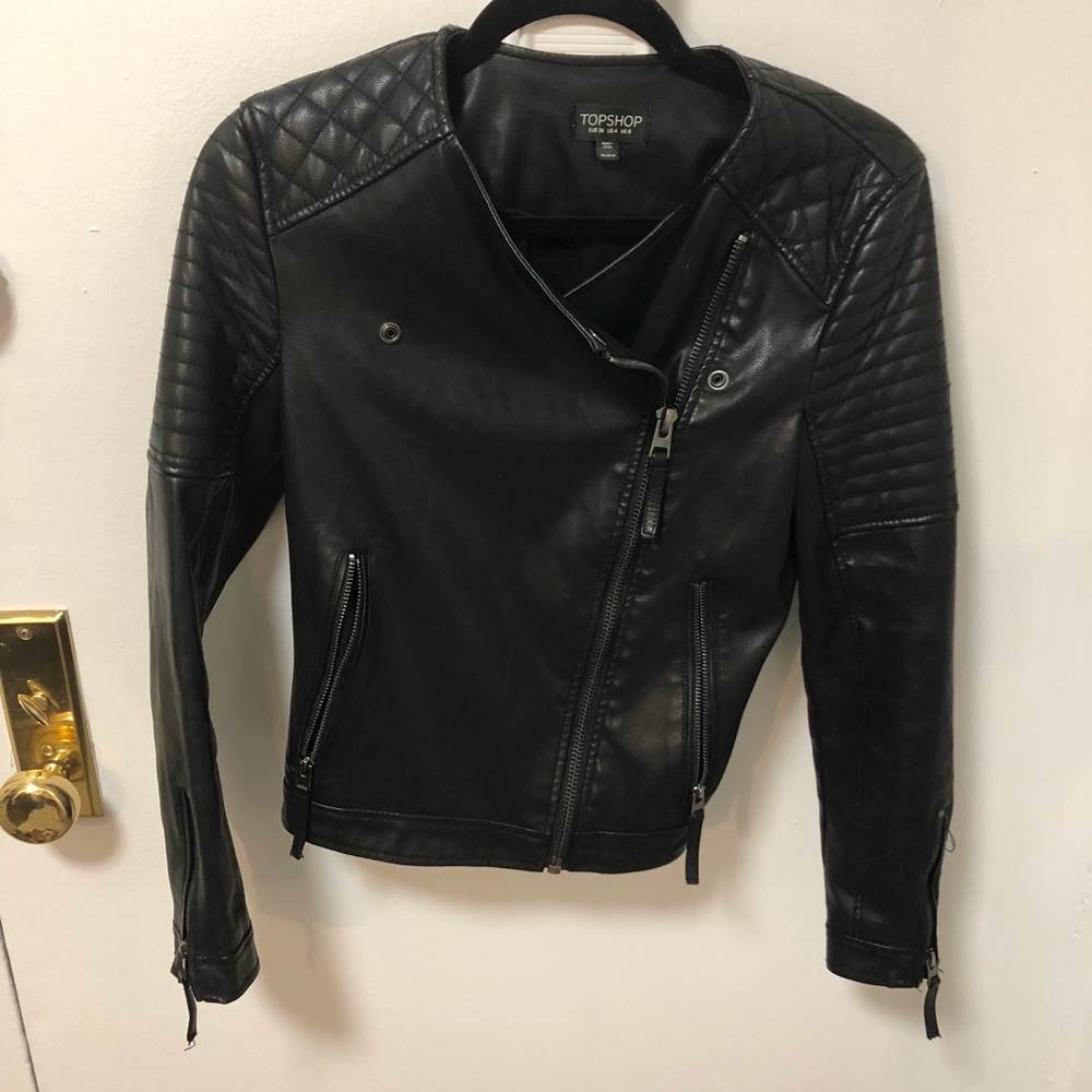Top Shop Vegan Leather Jacket